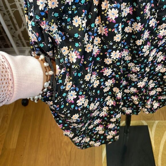 Joe Boxer boho black floral print romper with pockets 3X NWT - Picture 7 of 15